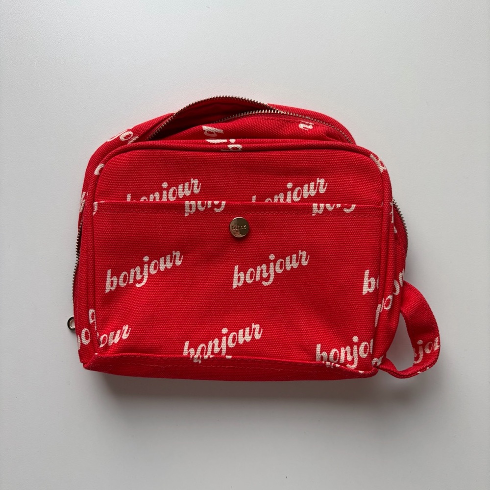 Bando Bonjour Red Makeup Travel Case